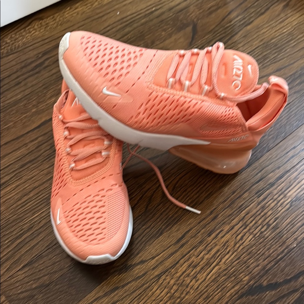 Nike Orange Athletic Shoes with Knit Mesh Upper